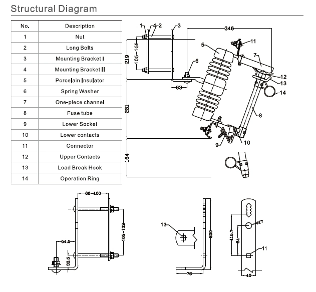 Dropout Fuse Yk4 Series 12kv-15kv