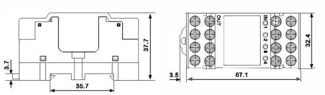 5A/300VAC 10, 000 Meishuo Zhejiang, China Meter 100 a Socket Ms4n-Mpr-24VDC