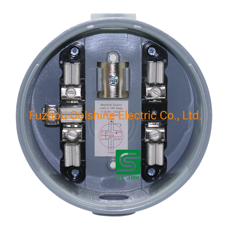 100A 5jaw Single Phase Residential Meter Socket Electrical Meter Base